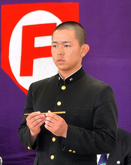 大船渡との対戦を引いた釜石・新沼主将（撮影・鎌田直秀）