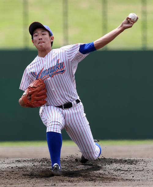 東海大相模対山村学園　先発の山村学園・和田（撮影・大野祥一）