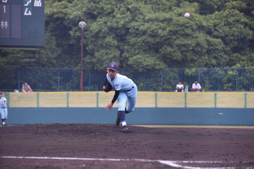 近江先発の林（撮影・望月千草）