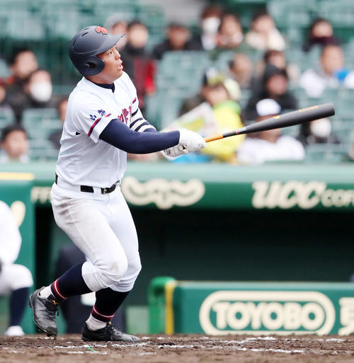 山梨学院の野村健太（2019年3月25日撮影）