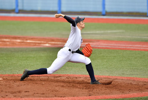 練習試合　大船渡対由利　大船渡・佐々木朗希の連続写真（撮影・横山健太）