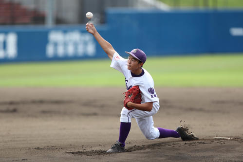 茨城大会　小瀬対鹿島　先発登板する鹿島・鈴木(陽)（撮影・佐田亮輔）