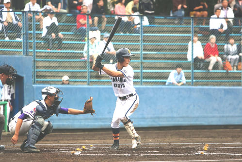 川越工対川越南　川越工（埼玉）・大坪晃司（撮影・佐藤成）