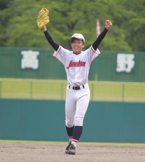 完投勝利をたぐり寄せた上越・土井投手