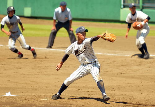 大槌対盛岡四　3番手で登板し、自己最速140キロを記録した盛岡四・高見（撮影・鎌田直秀）