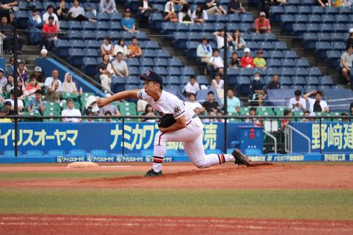 柏井対木更津総合　先発した木更津総合・根本