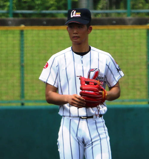 浦和学院対狭山清陵　浦和学院・中前祐也（撮影・佐藤成）