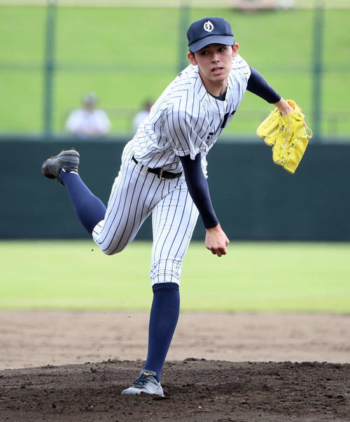大船渡対盛岡四　大船渡の先発佐々木（撮影・たえ見朱実）