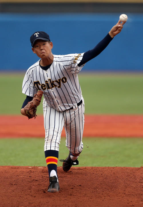 日大豊山対帝京　先発の帝京・田代（撮影・大野祥一）