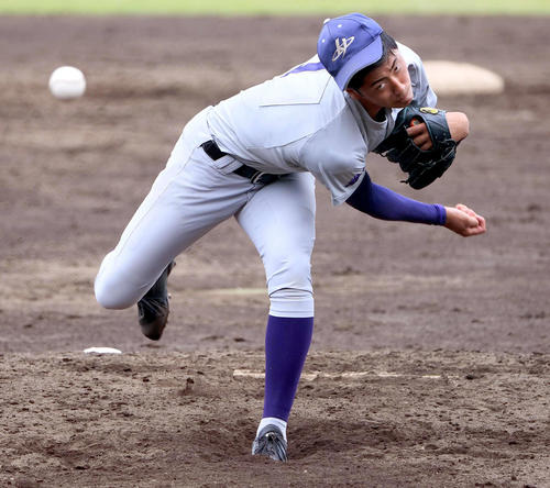 花巻東対一関学院　9回完投で118球を投げ抜いた花巻東・西館（撮影・たえ見朱実）