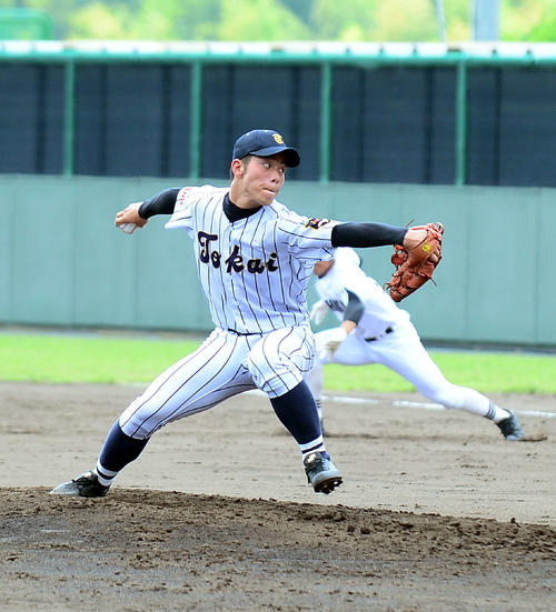 9回8安打2失点で公式戦初完投した東海大静岡翔洋・原