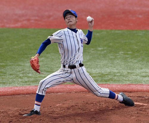 東北学院榴ケ岡対聖和学園　先発した東北学院榴ケ岡・日ケ久保（撮影・相沢孔志）