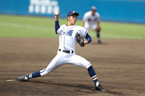 常磐大高対霞ケ浦　先発で登板する霞ケ浦・鈴木寛人（撮影・佐田亮輔）