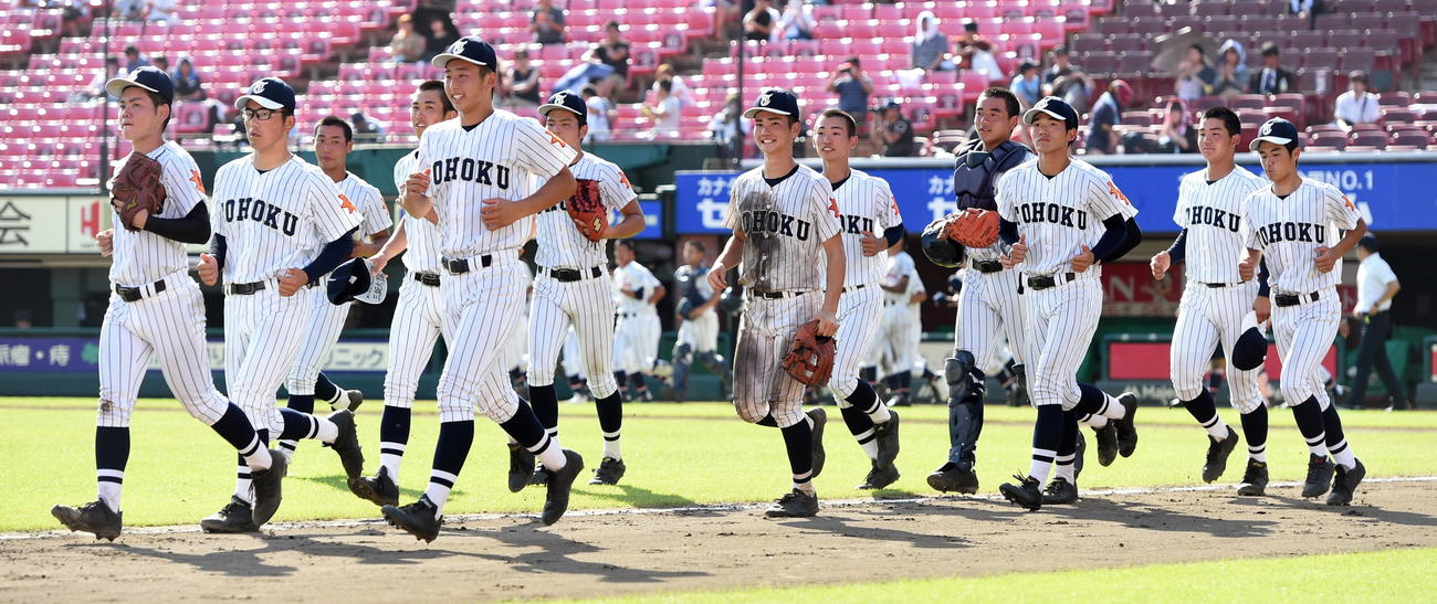 東北が甲子園王手、3年生3人継投リレー／宮城 - 高校野球夏の地方