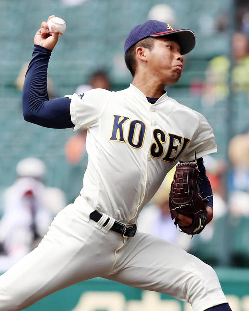 八戸学院光星対誉　誉戦に先発する後藤（撮影・加藤哉）