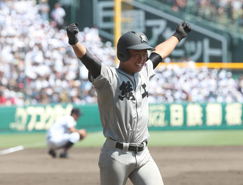 １回戦でサヨナラ本塁打を放った熊本工・山口環生
