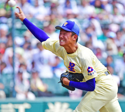 星稜・奥川恭伸（2019年8月13日撮影）