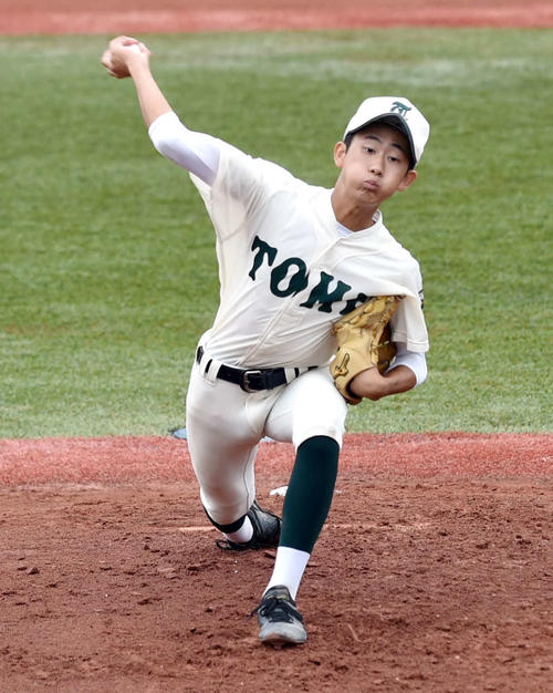 石巻商対登米　1失点完投した登米・三田