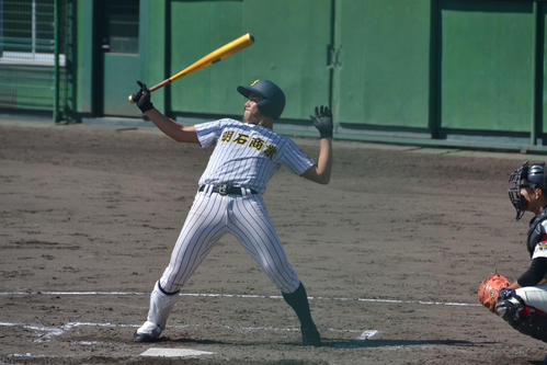 1安打2打点だった明石商・来田（撮影・望月千草）