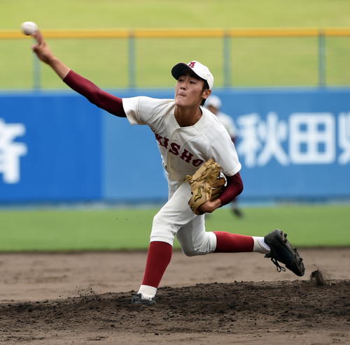 完封した秋田商・石川