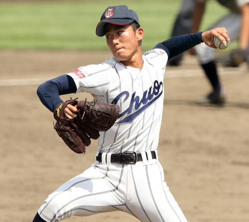 力投する山形中央・村上（2019年7月24日）