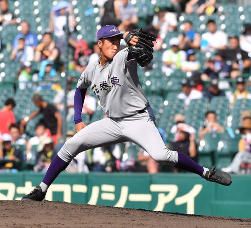 花巻東の西舘勇陽（2019年8月9日撮影）
