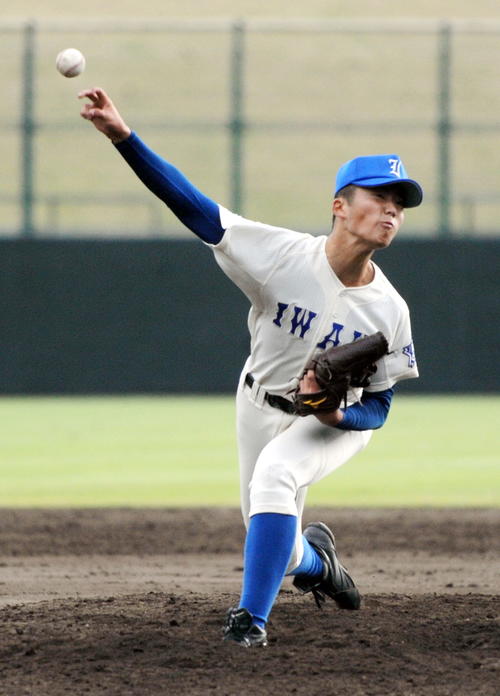 磐城対能代松陽　磐城のエース沖は6安打1失点完投で8強進出に導く