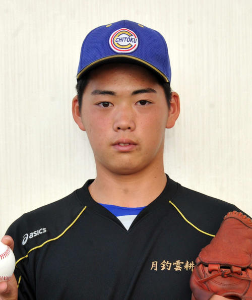 最速147キロを誇る知徳・栗田和斗（2019年10月10日撮影）