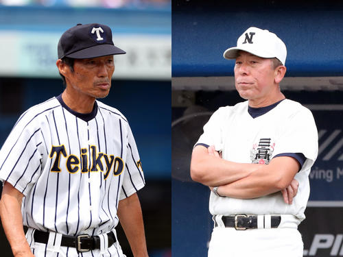 帝京・前田監督（左）と日大三・小倉監督