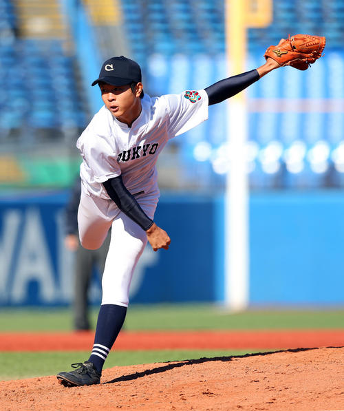 2番手の中京大中京・高橋宏（撮影・大野祥一）