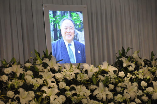 日本高野連・竹中雅彦前事務局長お別れの会の祭壇