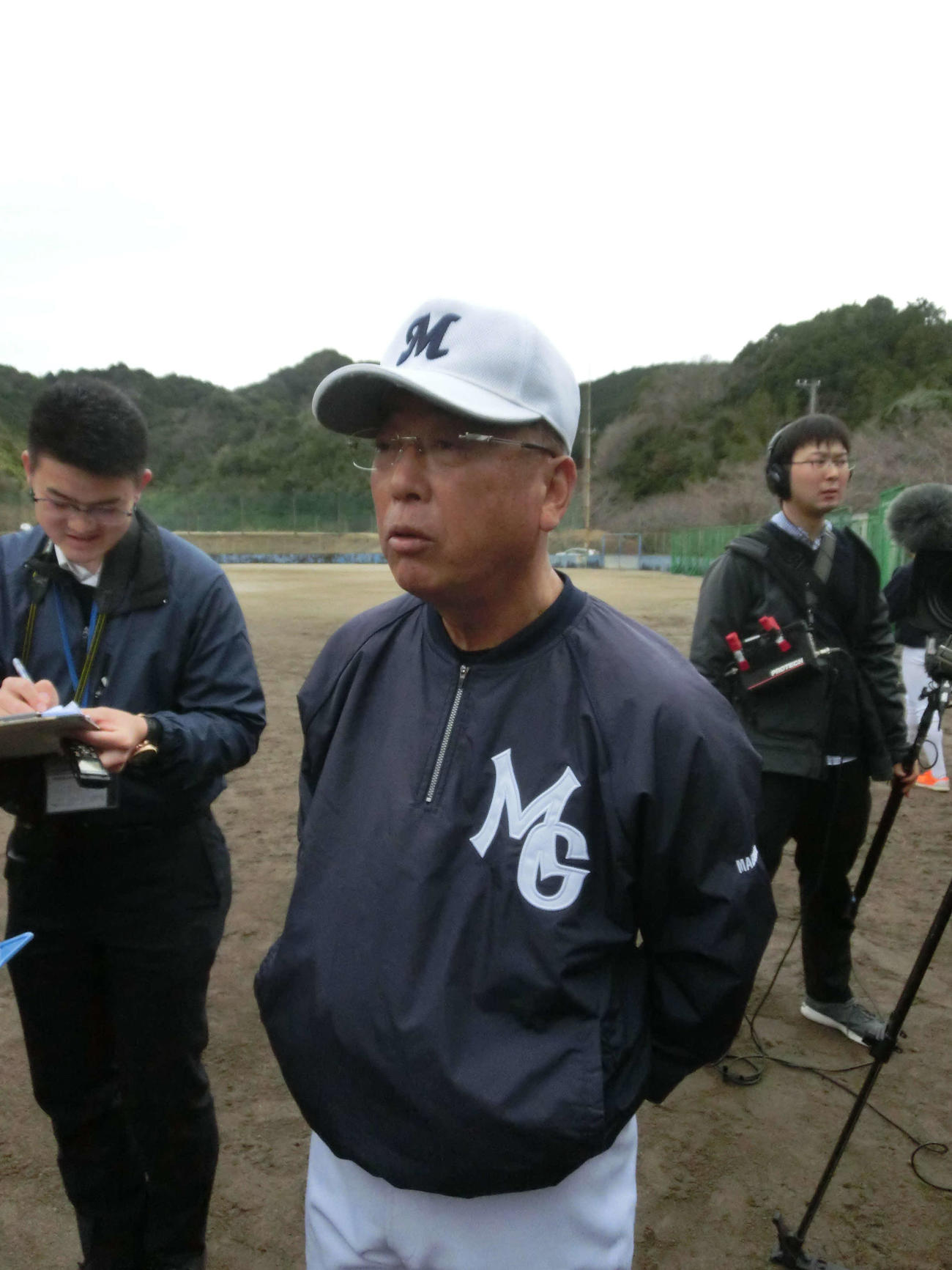 2年ぶりのセンバツ出場が決まった明徳義塾・馬淵史郎監督（撮影・田口真一郎）