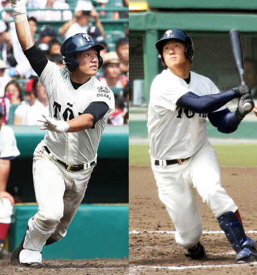 大阪桐蔭の中田翔（07年、右）と森友哉（13年）