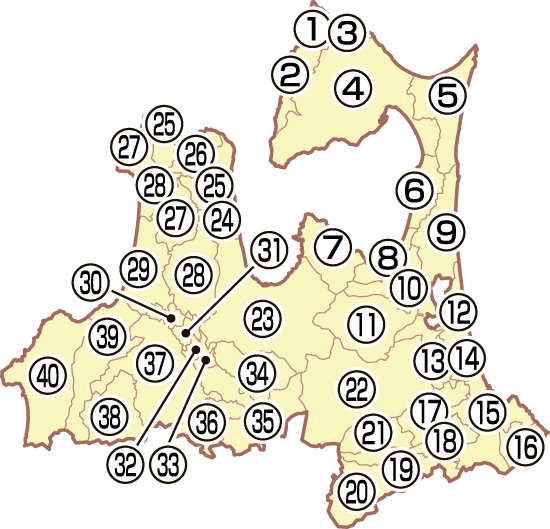 青森県の地図