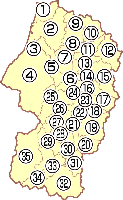 山形県の地図