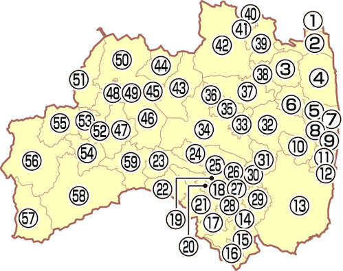 福島県の地図