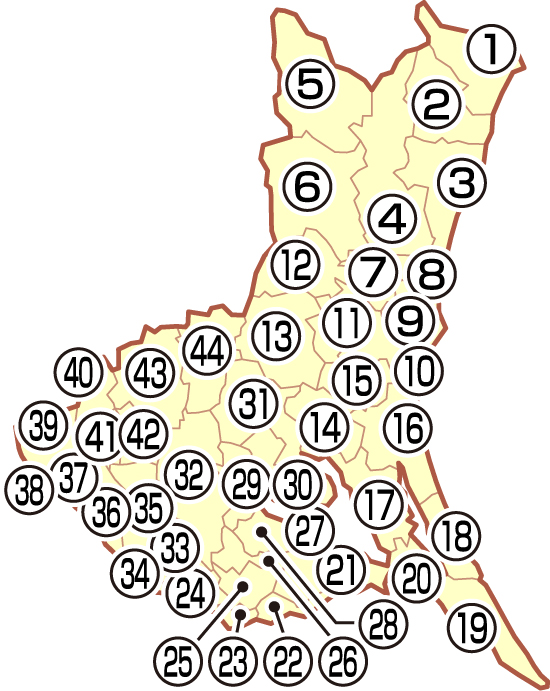 茨城県の地図