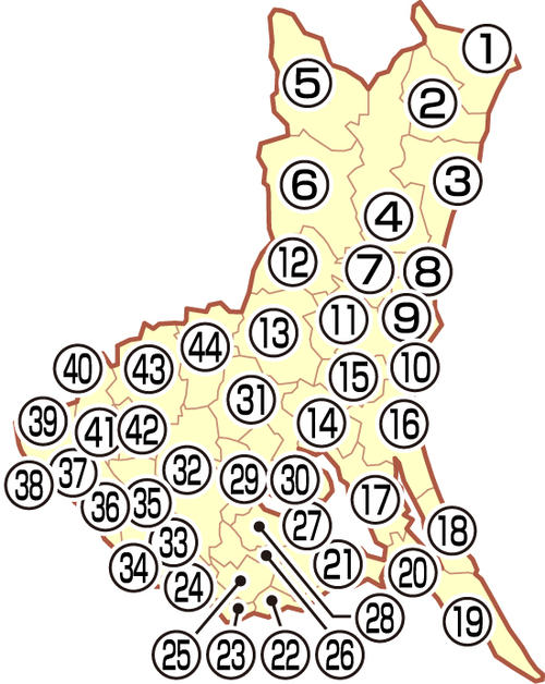 茨城県の地図