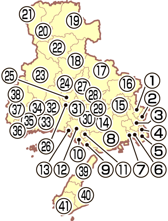 兵庫県の地図