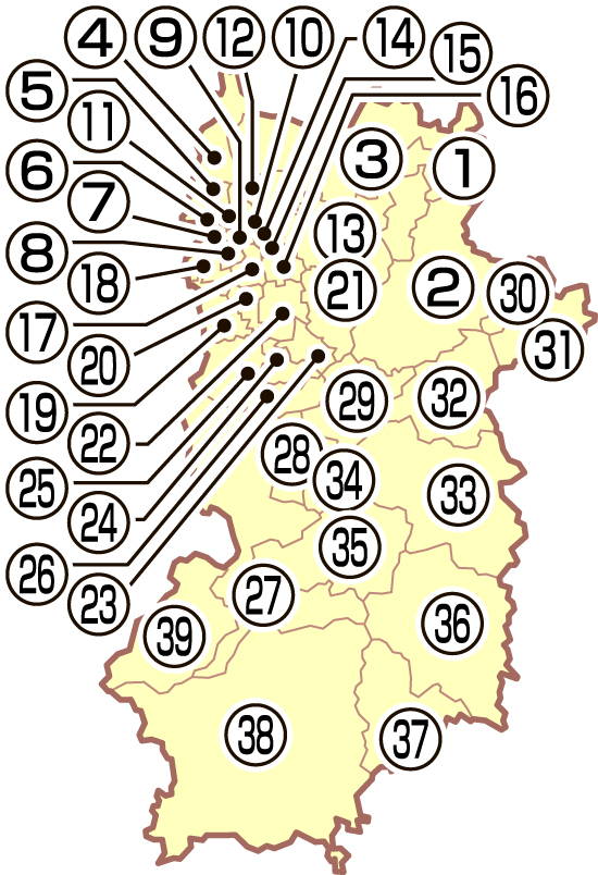 奈良県の地図