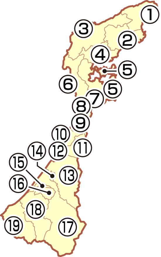 石川県の地図