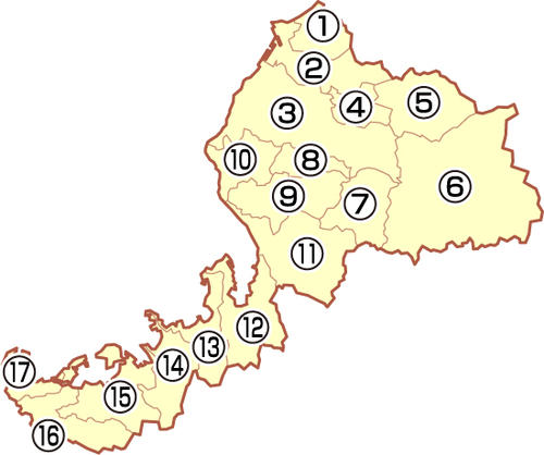 福井県の地図