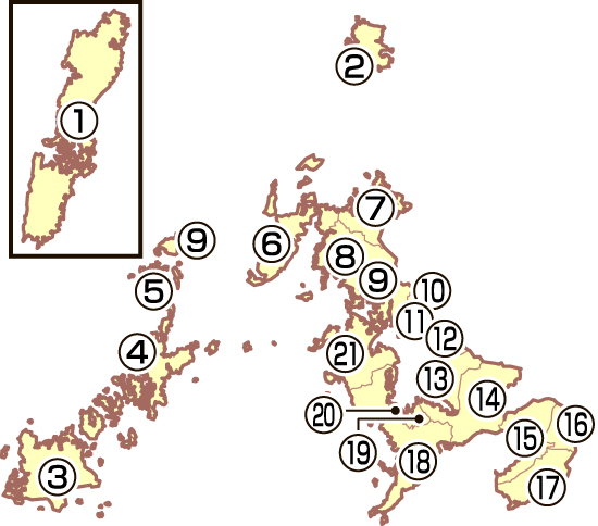 長崎県の地図