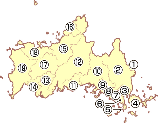 山口県の地図