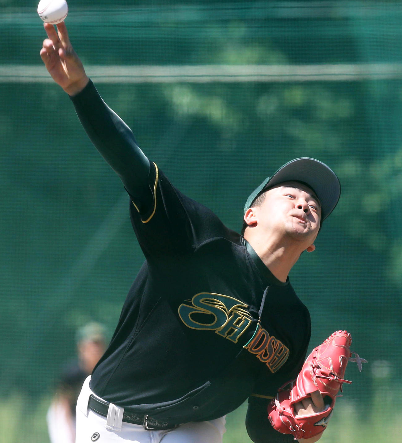 力投する尚志・宇賀（撮影・野上伸悟）
