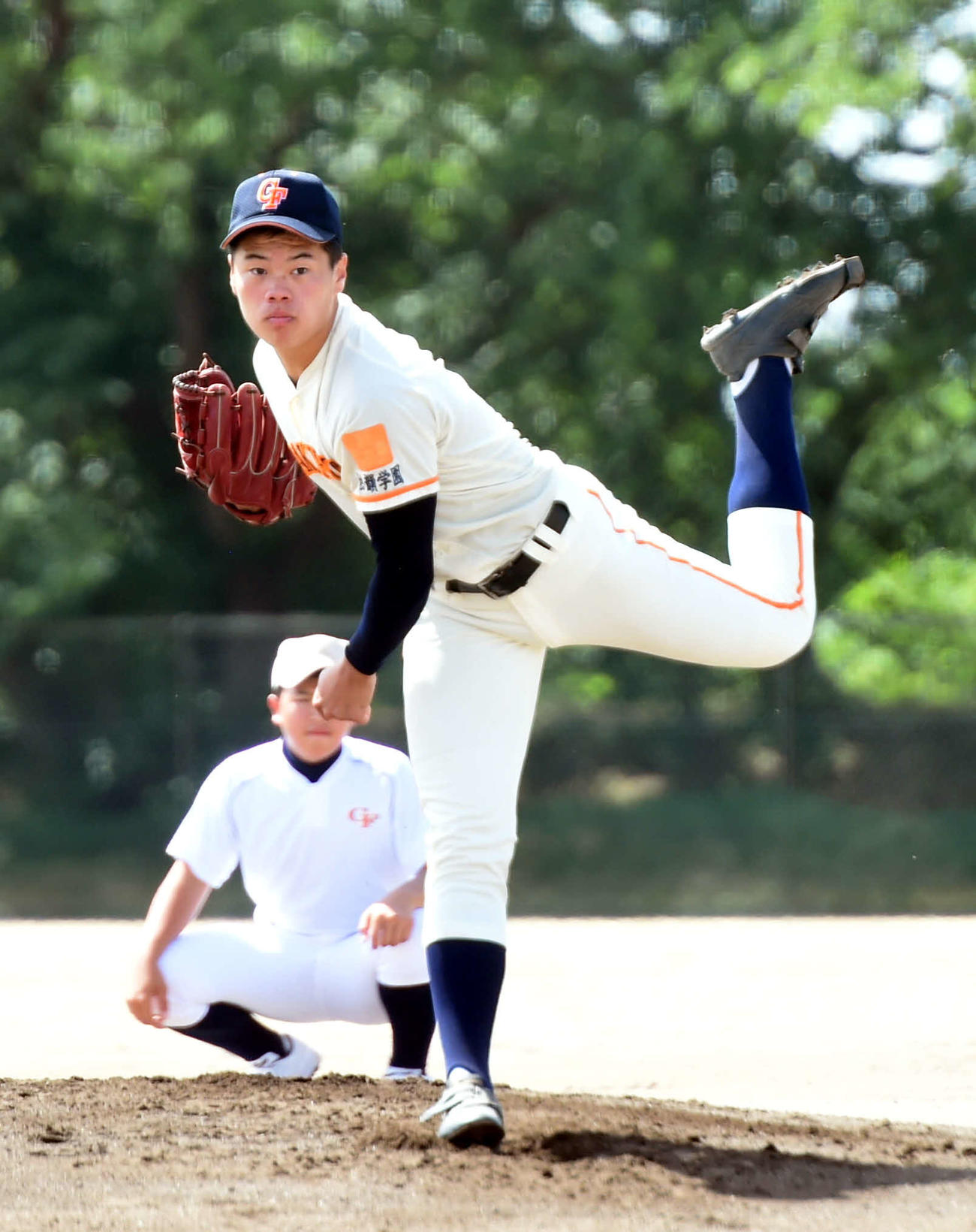 大崎中央対学法福島　先発した学法福島・辻垣