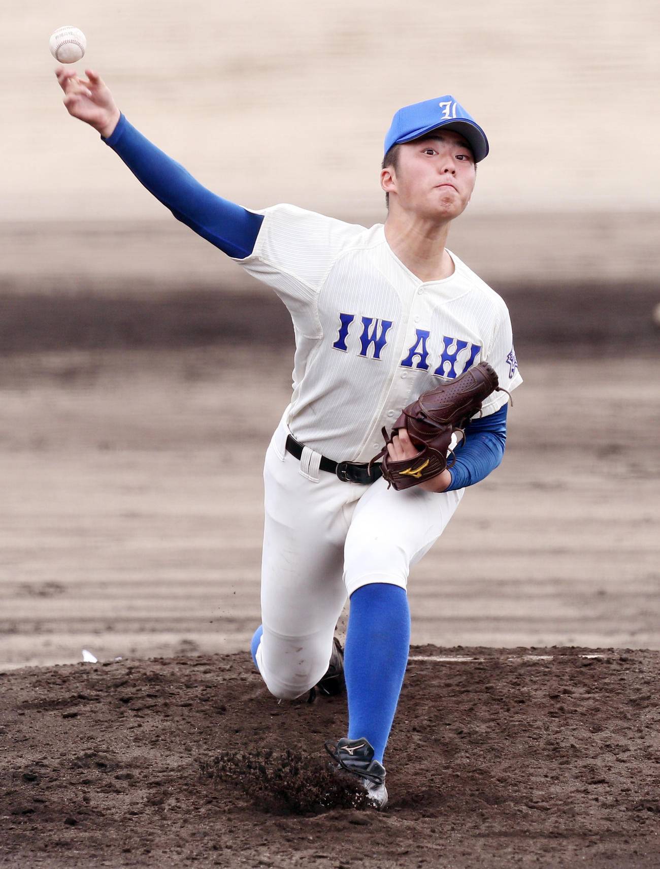 磐城対いわき光洋　力投する磐城・沖（撮影・野上伸悟）