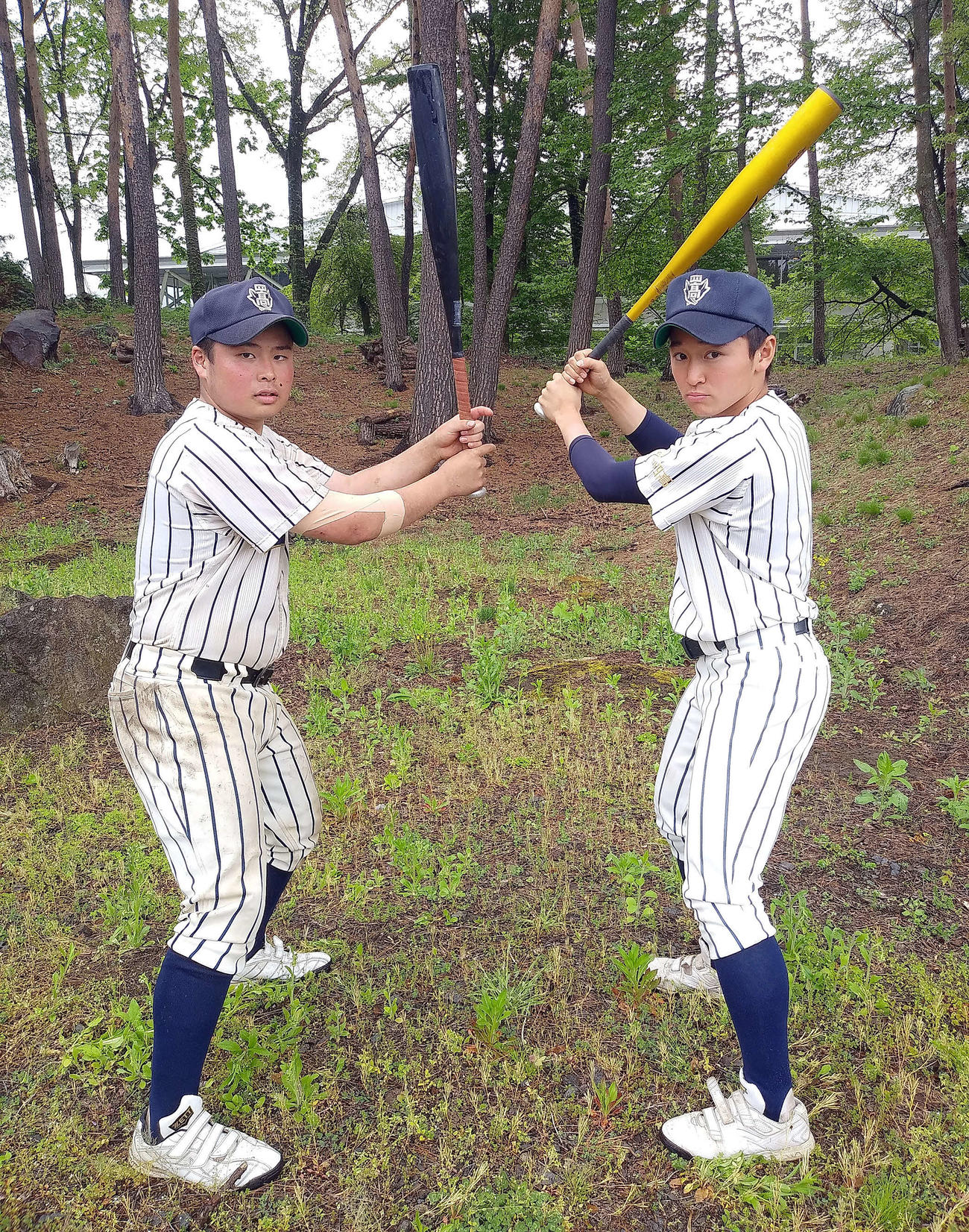 盛岡四の中心を担う十良沢（左）と一盃森（撮影・鎌田直秀）
