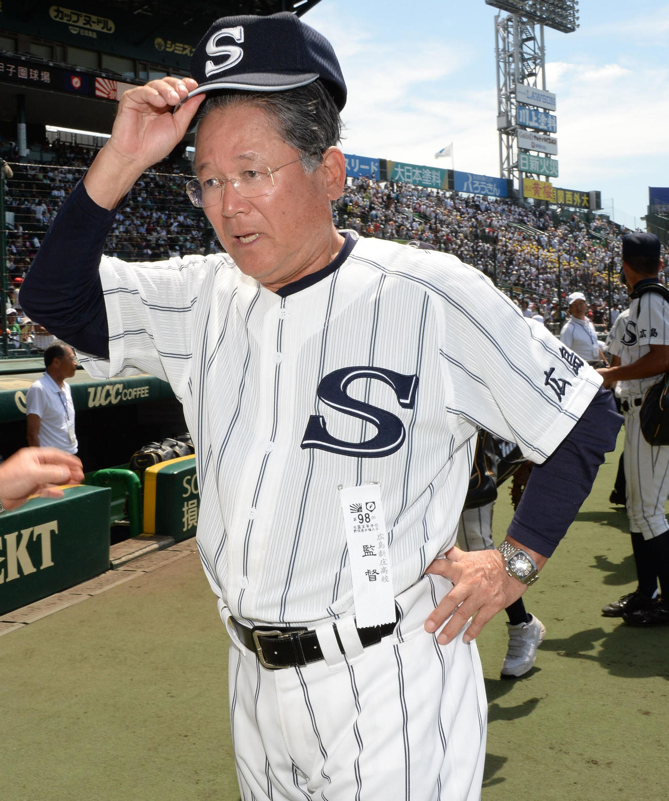 新庄前監督の迫田守昭氏（2016年8月10日撮影）