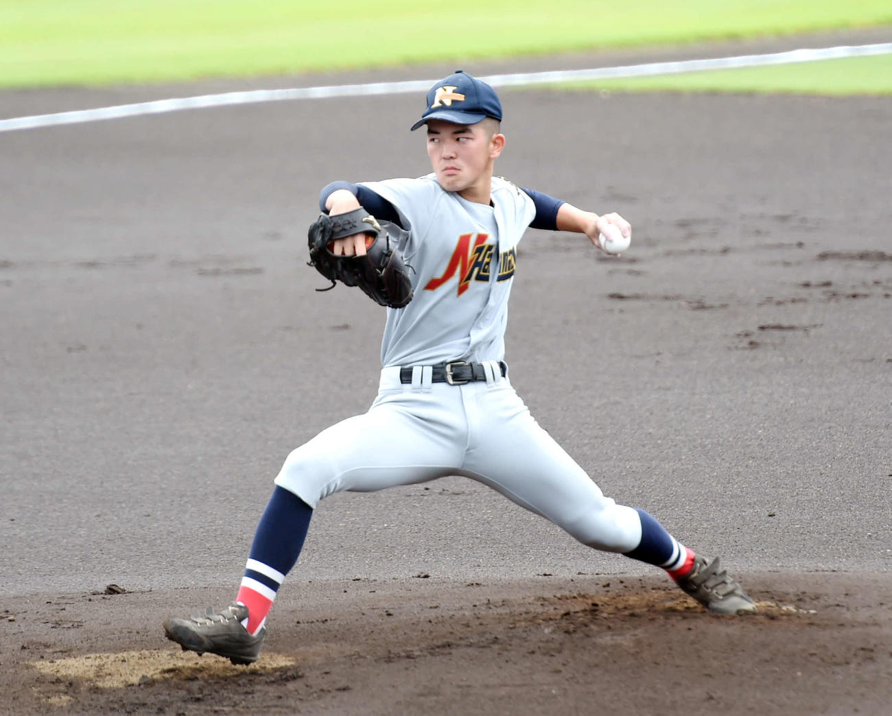 花巻北対花巻農　4回1失点に抑えた花巻農・菊池主将